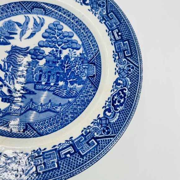 John Steventon & Sons Burslem England Willow Royal Venton Ware 10" Dinner Plate - Picture 2 of 6